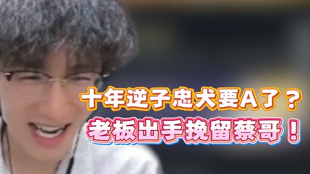 十年逆子忠犬要A了？老板出手挽留蔡哥！