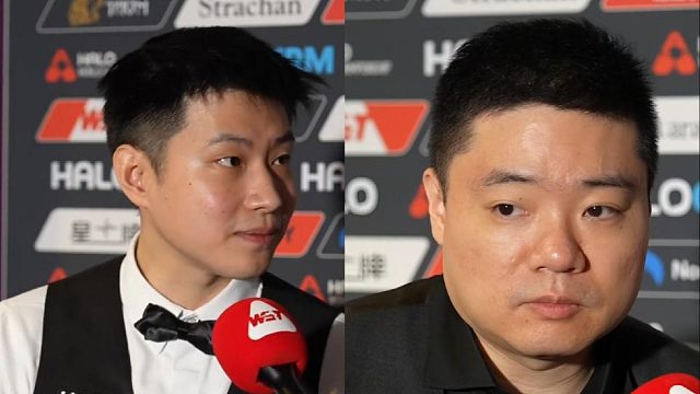 赵心童和丁俊晖的赛后采访