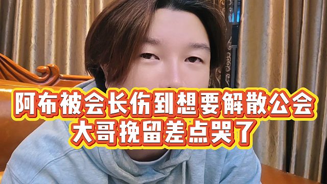 【集梦阿布】阿布被会长伤到想要解散公会，大哥挽留差点哭了