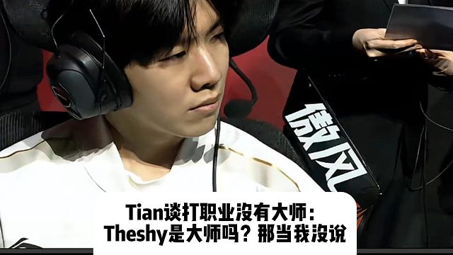 Tian谈打职业没有大师： Theshy是大师吗？那当我没说