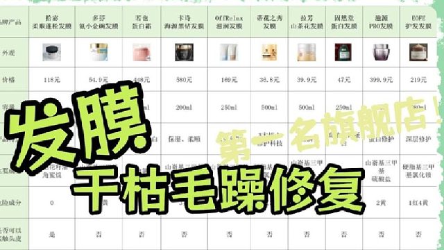 毛躁头发靠什么发膜？发膜干枯毛躁修复第一名旗舰店！护发小课堂