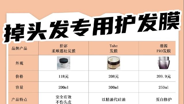 发膜哪家口碑好？掉头发专用护发膜！干枯毛躁必看