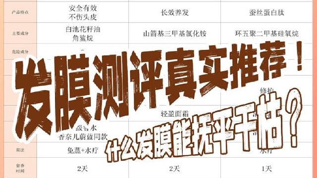 抚平毛躁怎么选发膜？发膜测评真实推荐！我愿称之为神中神