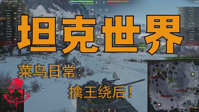 坦克世界—菜鸟日常：擒王绕后！