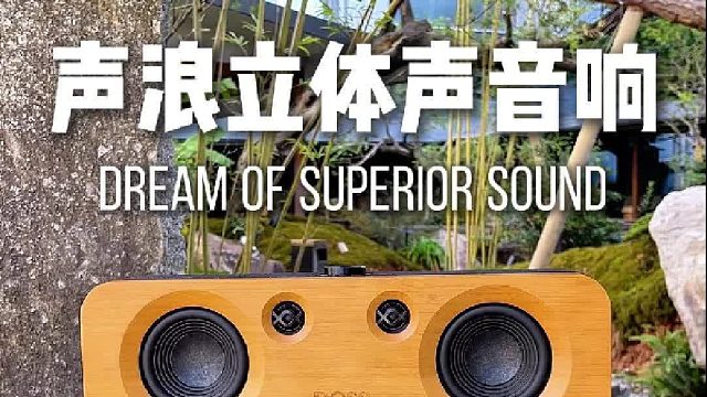 园林与原木音响太配了！DOSS原木音响