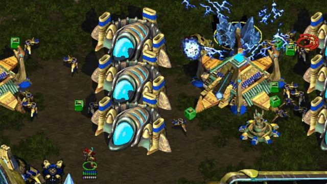 星际争霸宏图3V3，空投闪电农民很欢乐，对面很着急