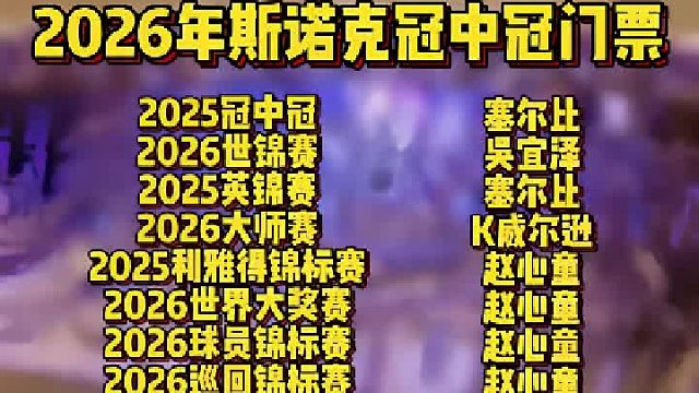 斯诺克冠中冠门票