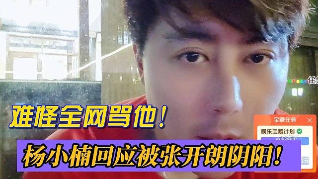 难怪全网骂他！杨小楠回应被张开朗阴阳！