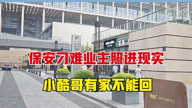 保安刁难业主照进现实，小酷哥遭到保安刁难，有家不能回