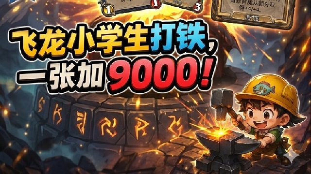 炉石传说郭枫荷｜郭神又发明了，飞龙小学生打铁，一张加9000