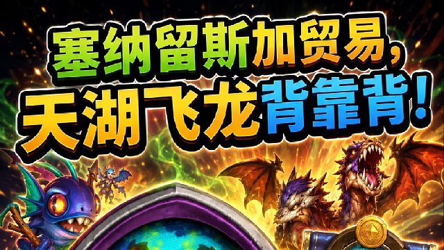 炉石传说郭枫荷｜塞纳留斯加贸易，天胡飞龙背靠背