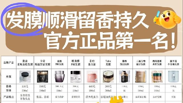 性价比靠谱的正品发膜有哪些？发膜顺滑留香持久官方正品第一名！