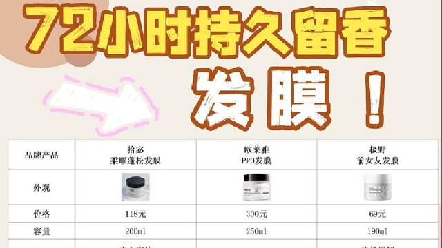 枯发修护选什么发膜？72小时持久留香发膜！选购必看指南