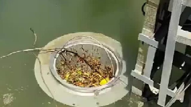 网友在北京紫竹院公园看到水面垃圾收集器，一呼一吸间清理漂浮物