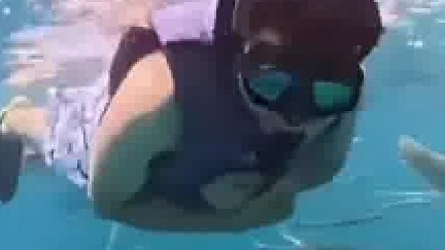 男子下海浅水碰到一群护士鲨，不承想下一秒就被咬掉呼吸管，护士鲨：给我也吸两口  ​