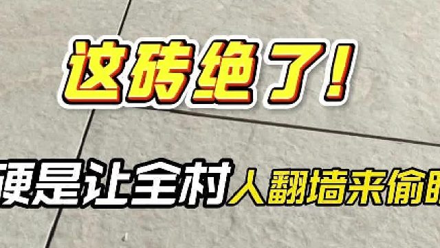 这砖绝了！硬是让全村人翻墙来偷瞄