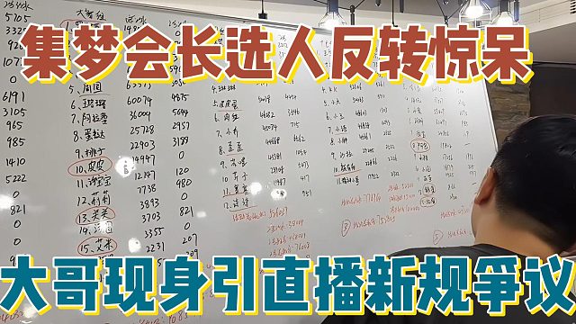 【集梦会长】选人反转惊呆 大哥现身引直播新规争议