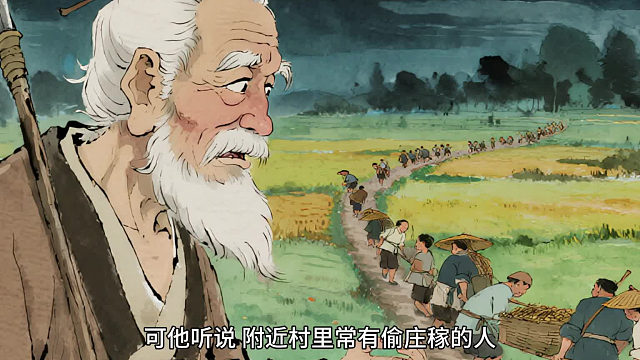 守荞遇丈高红发怪，老翁刺怪反遭索命！
