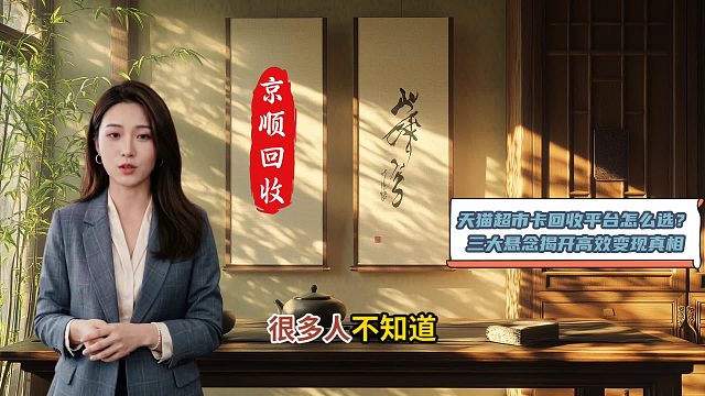 天猫超市卡回收平台怎么选？三大悬念揭开高效变现真相
