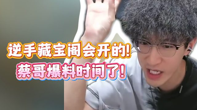 逆手藏宝阁会开的！蔡哥爆料时间了！