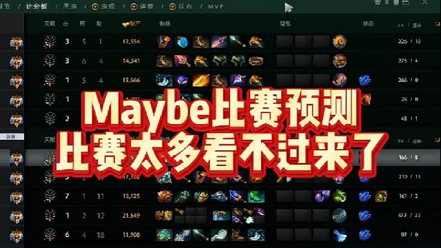 Maybe比赛预测，比赛太多看不过来了