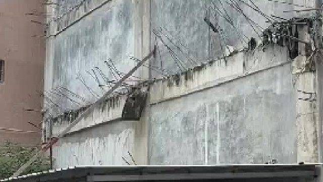 这是给隔壁留的衔接钢筋，不过时间久了也不行