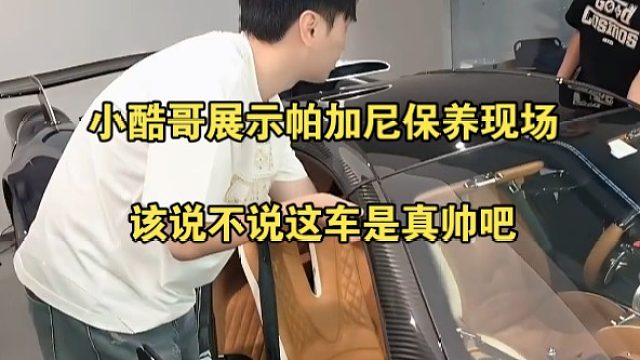 小酷哥展示帕加尼保养现场，该说不说这车是真帅吧