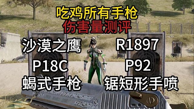 PUBG手枪伤害测试！