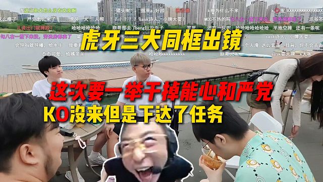 虎牙三犬同框出镜，K神没来但是下达了任务，这次要一举干掉能心和严党
