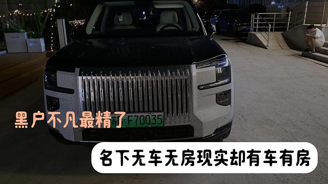 黑户不凡最精了，名下无车无房现实却有车有房