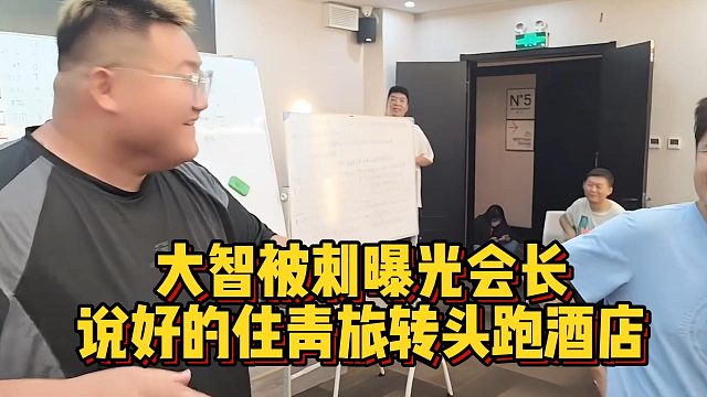 大智被刺曝光会长，说好的住青旅转头跑酒店