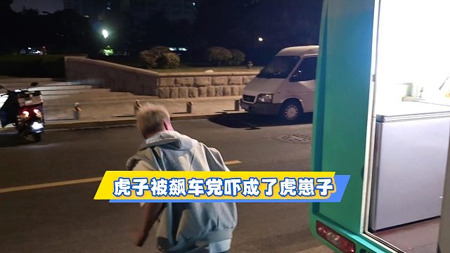 虎子被飙车党吓成了虎崽子