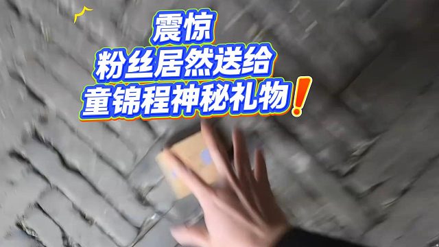 震惊粉丝居然送给童锦程神秘礼物
