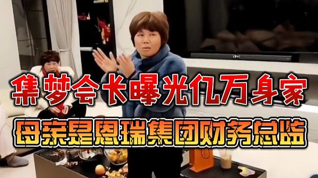 集梦会长曝光亿万身家，母亲是恩瑞集团财务总监