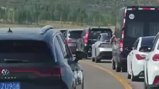 全都排队黑车逆行，大哥一个水瓶不惯着，做了多少人想做的事！