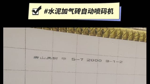 典码-水泥加气砖自动喷码机