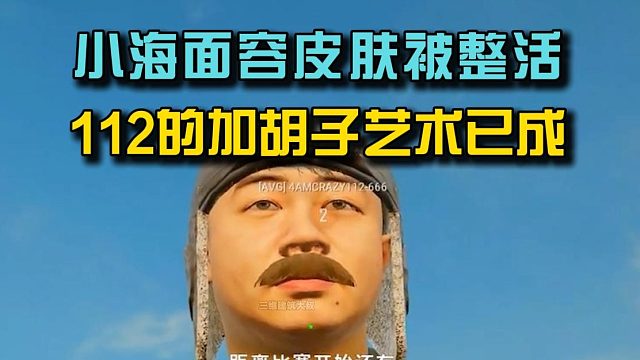 4am小海面容皮肤被豆子兄弟整活，当112加上胡子后艺术已成！