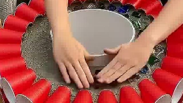 纸杯自制混凝土花盆​