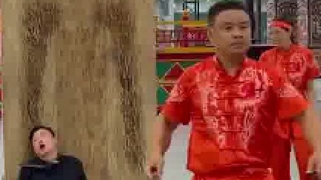 师傅的不动产好像动了一下，师傅：让你吓我顺手的事