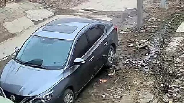 本来想感叹这停车技术如此之高，直到下来一个小孩