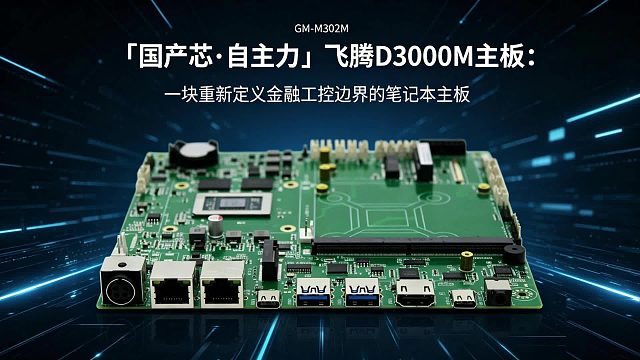 「国产芯·自主力」飞腾D3000M主板：一块重新定义金融工控边界的笔记本主板