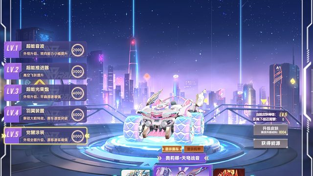 QQ飞车朕哥：T2奥莉娜5级皮肤天穹战音！雷诺机甲喜欢吗