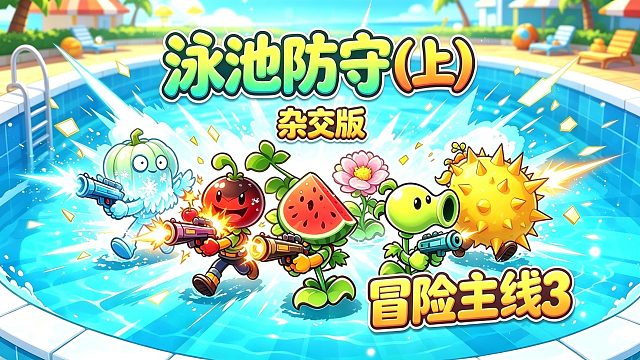[第3篇]冒险主线3（泳池防守-上）：关卡2-1到2-6