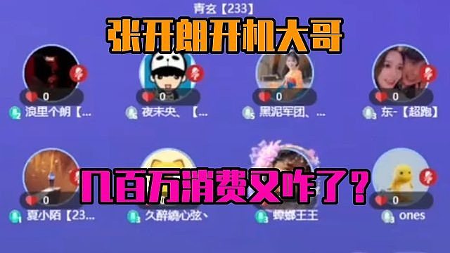 张开朗开机大哥，几百万消费又咋了？