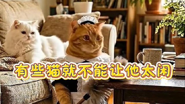 有些猫就不能让他太闲了