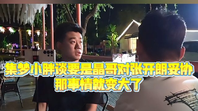 【集梦会长】集梦小胖谈要是晶哥对张开朗妥协，那事情就变大了