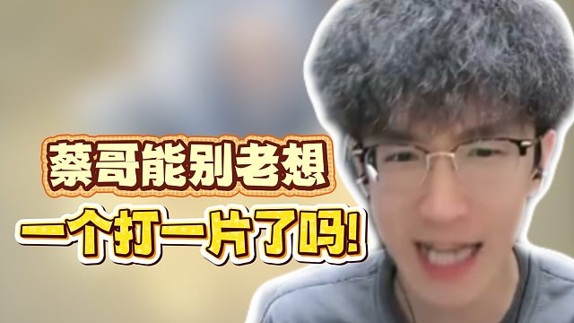 蔡哥能别老想！一个打一片了吗！