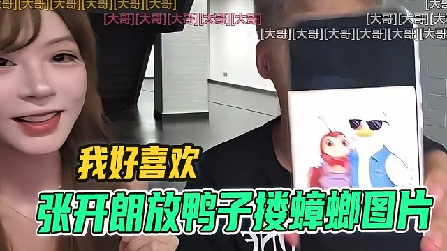 张开朗拿出鸭子搂蟑螂图片，大锤直呼太喜欢了