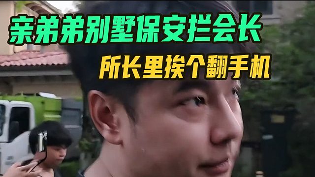 亲弟弟别墅保安拦会长，所长里挨个翻手机