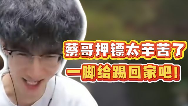 蔡哥押镖太辛苦了！一脚给踢回家吧！